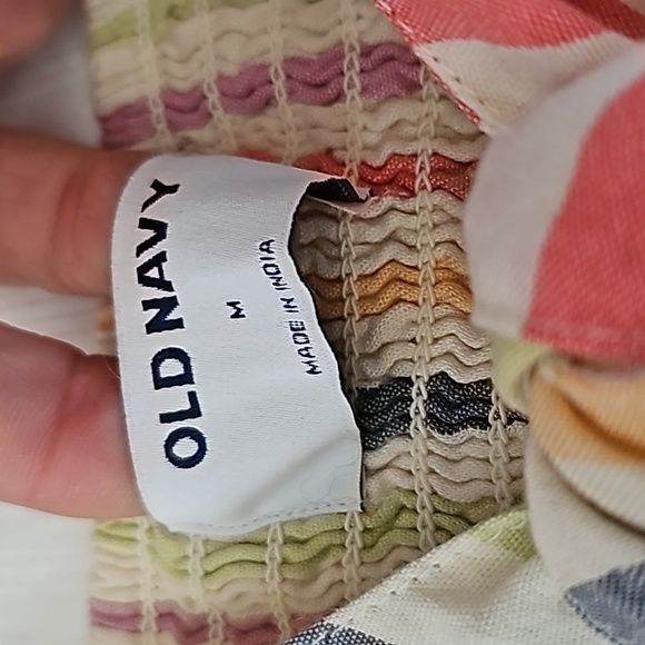 Women’s  Old Navy | Multicolor Striped Tie Front Blouse NWT "K" - Picture 5 of 7